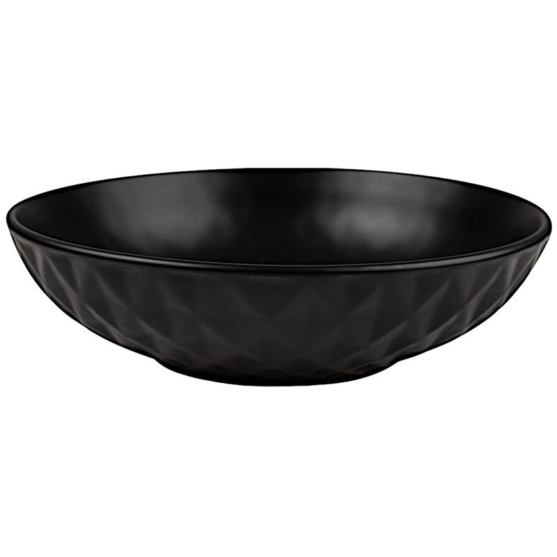 Talerz obiadowy głęboki ceramiczny czarny SOHO 20 cm, 1 l